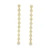 Bezel Diamond Dangle Earrings