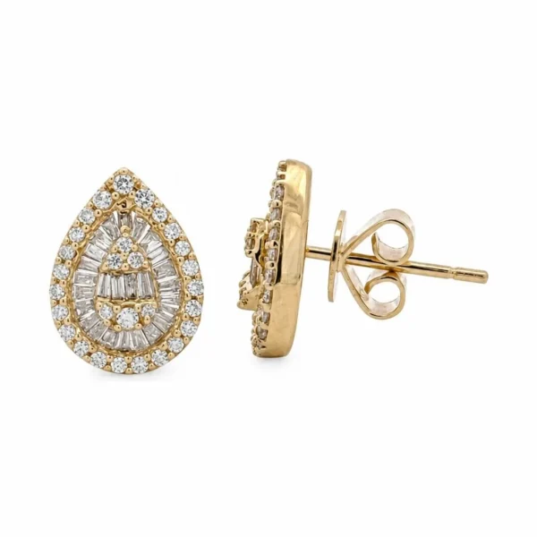 Pear Diamond Stud Earrings