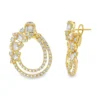 Diamond Cluster Dangle Earrings