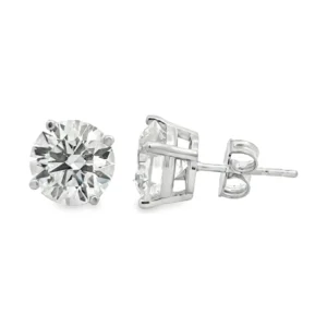 Round Diamond Stud Earrings