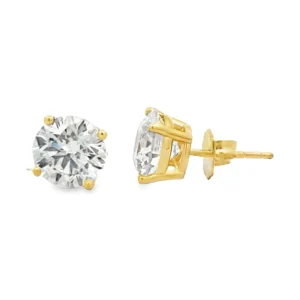 Round Diamond Stud Earrings