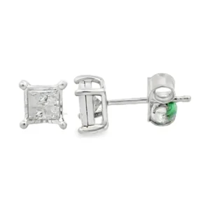 Princess Diamond Stud Earrings