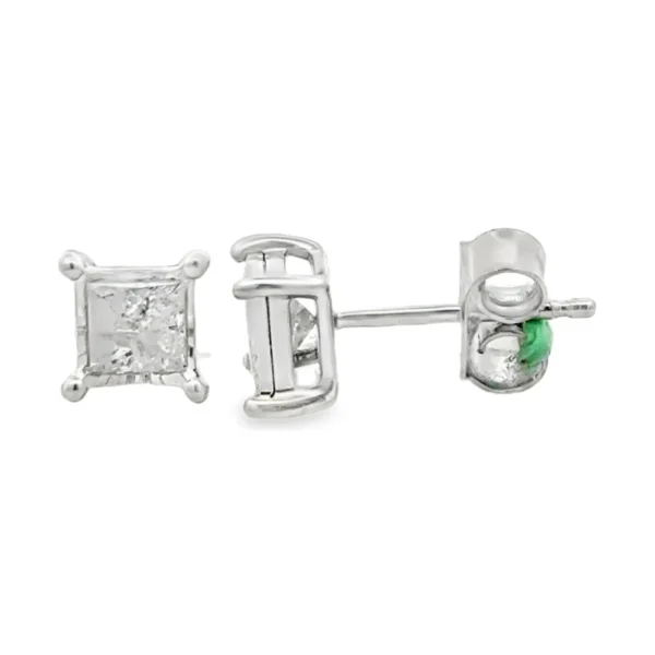 Princess Diamond Stud Earrings