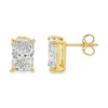 Radiant Diamond Stud Earrings