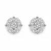 Diamond Cluster Stud Earrings