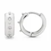 Diamond Beaded Huggie Earrings