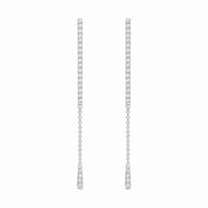 Diamond Linear Dangle Earrings