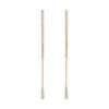 Diamond Bar Dangle Earrings