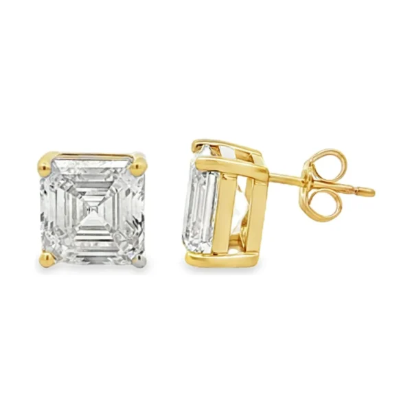 Asscher Cut Diamond Earrings