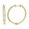 Beaded Diamond Hoop Earrings