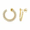 Diamond Leaf Hoop Earrings