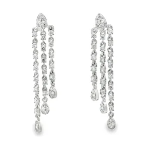 Diamond Tassel Dangle Earrings