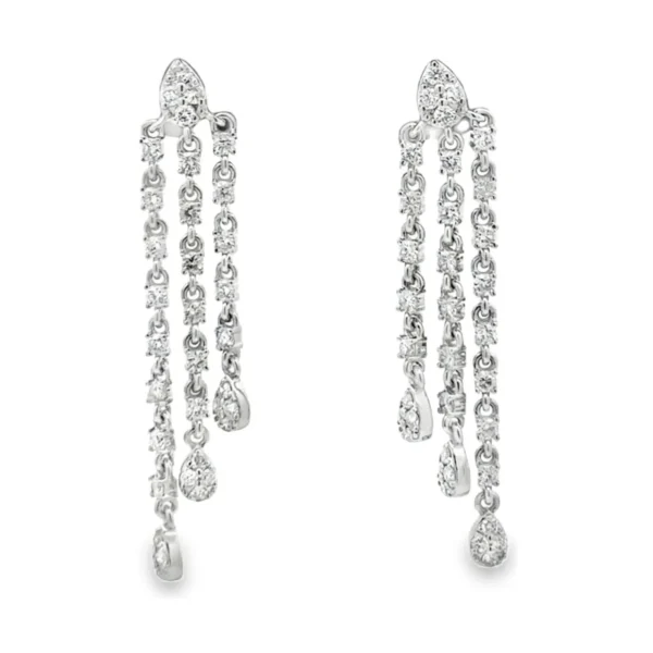 Diamond Tassel Dangle Earrings