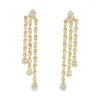 Diamond Tassel Dangle Earrings