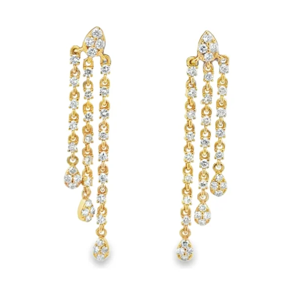 Diamond Tassel Dangle Earrings