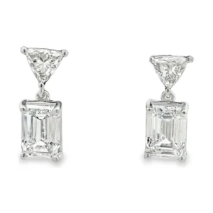 Emerald Cut Drop Earrings