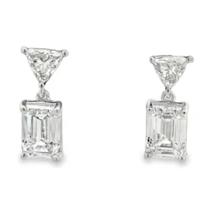 Emerald Cut Drop Earrings