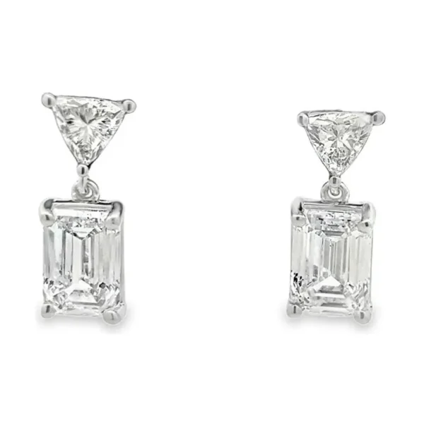Emerald Cut Drop Earrings