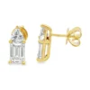Emerald Diamond Stud Earrings