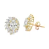 Oval Halo Stud Earrings