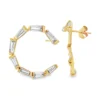 Baguette Diamond Hoop Earrings