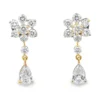Floral Drop Diamond Earrings