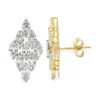 Marquise Diamond Cluster Earrings