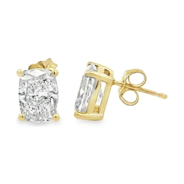 Cushion Diamond Stud Earrings