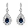 Pear Sapphire Drop Earrings