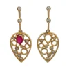 Teardrop Diamond Drop Earrings