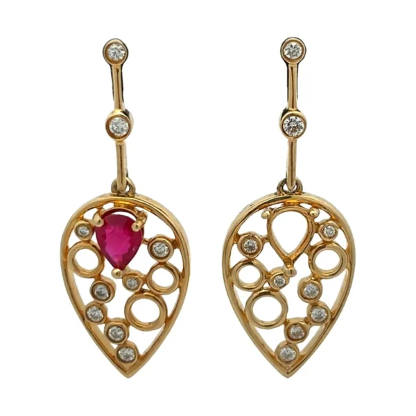 Teardrop Diamond Drop Earrings