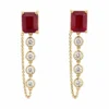 Emerald Cut Drop Earrings
