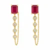 Emerald Cut Drop Earrings