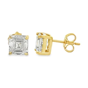 Asscher Cut Diamond Studs