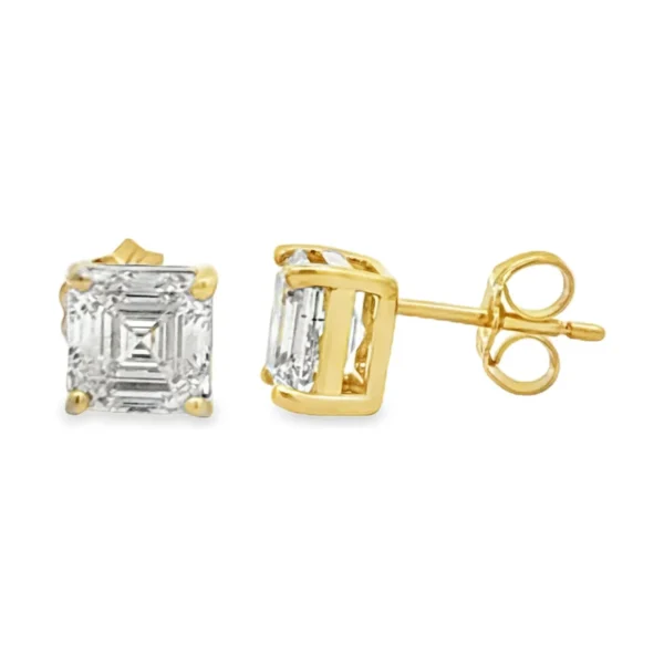 Asscher Cut Diamond Studs