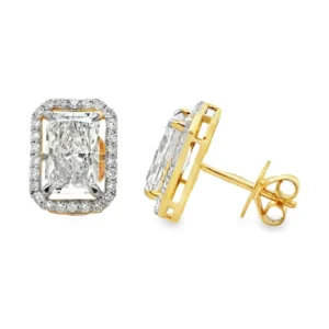 Radiant Halo Stud Earrings