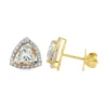 Trillion Diamond Halo Earrings