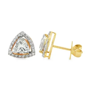 Trillion Diamond Halo Earrings