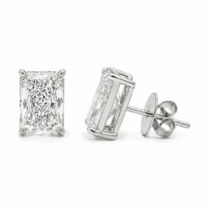 Radiant Diamond Stud Earrings