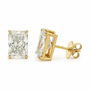 Radiant Diamond Stud Earrings