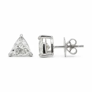 Trillion Diamond Stud Earrings