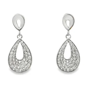 Teardrop Diamond Dangle Earrings