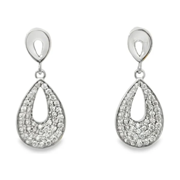 Teardrop Diamond Dangle Earrings