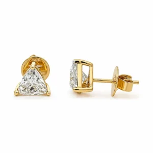 Trillion Diamond Stud Earrings