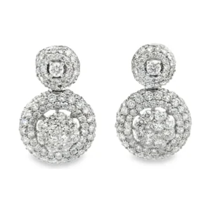 Double Halo Diamond Earrings