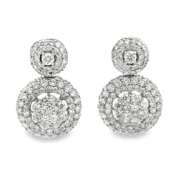 Double Halo Diamond Earrings