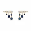 Sapphire Diamond Drop Earrings
