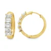Emerald Cut Hoop Earrings