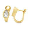 Pear Diamond Bezel Earrings