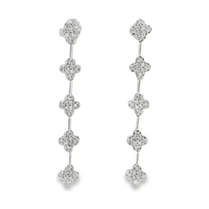 Clover Diamond Dangle Earrings